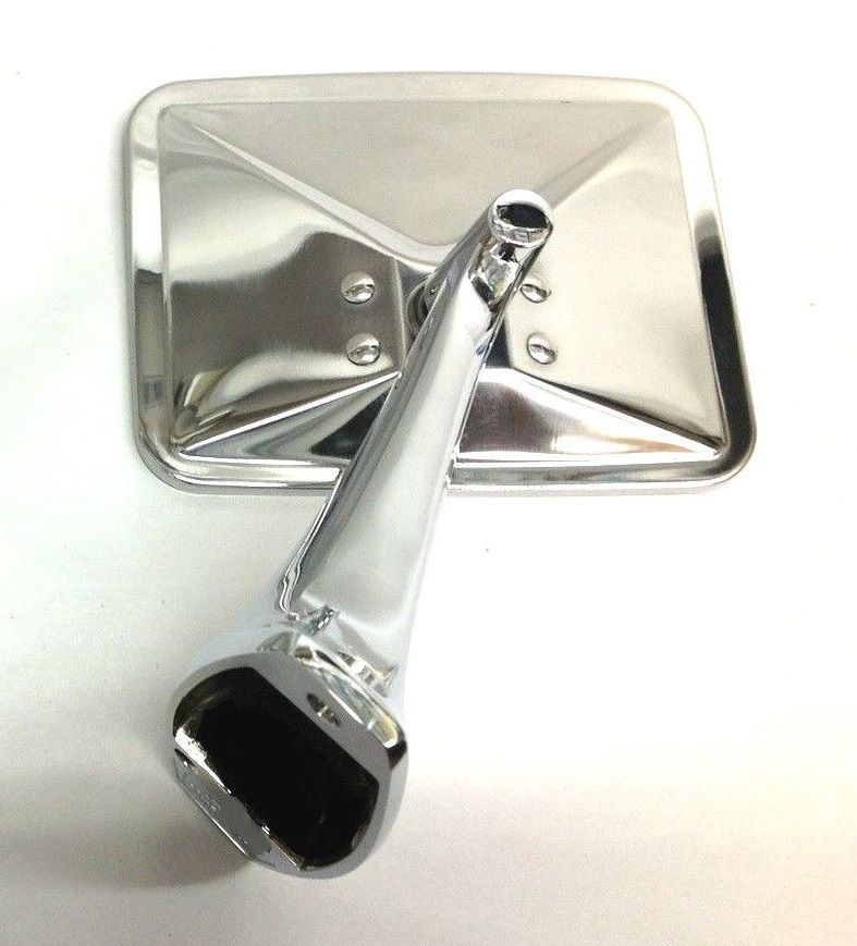 70 71 72 Chevy Truck Square Rectangle Chrome Outside Rearview Door